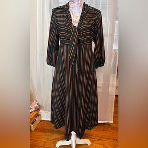 Gilli Striped Dress Front Bow Tie Sexy Dressy Dress